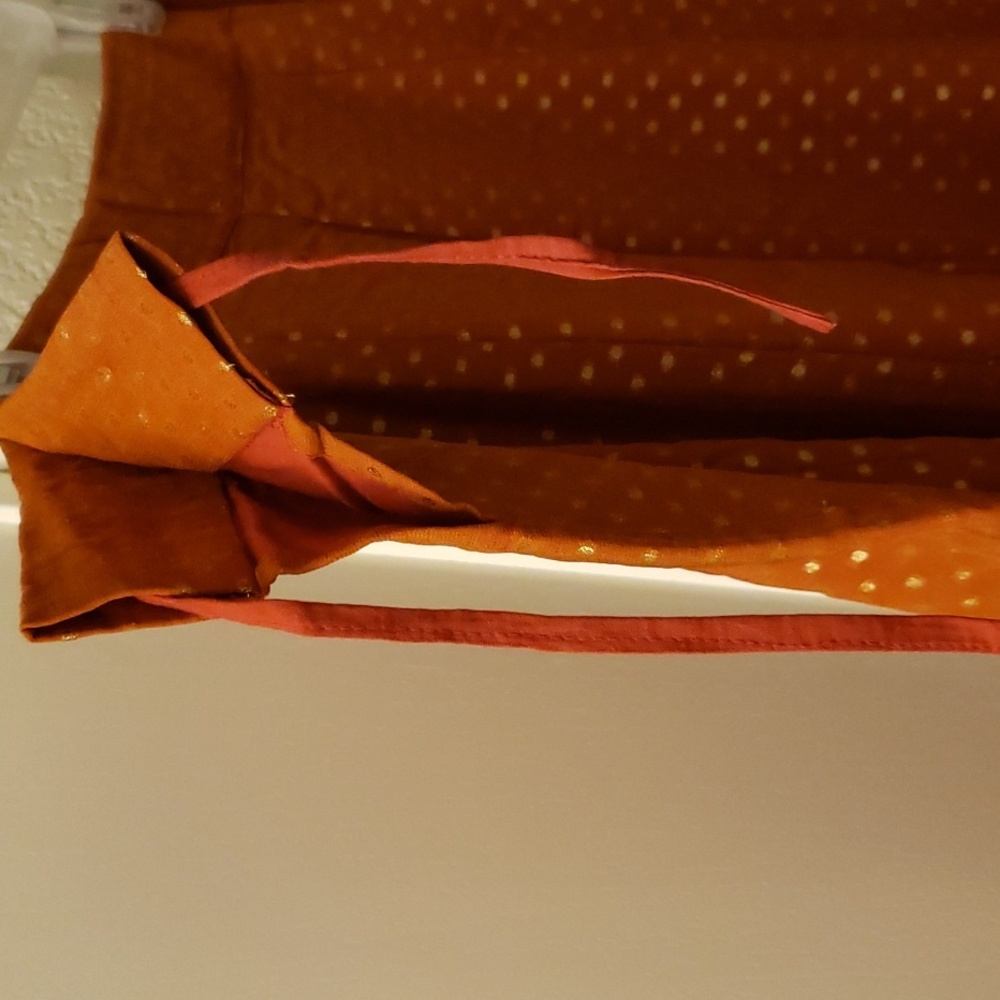Orange Patterned Made In India Dress - Picture 3 of 5